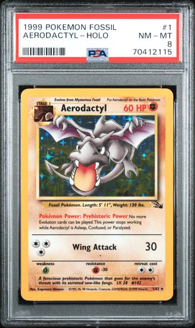 Pokemon Aerodactyl 1/62 Holo Fossil - NM 