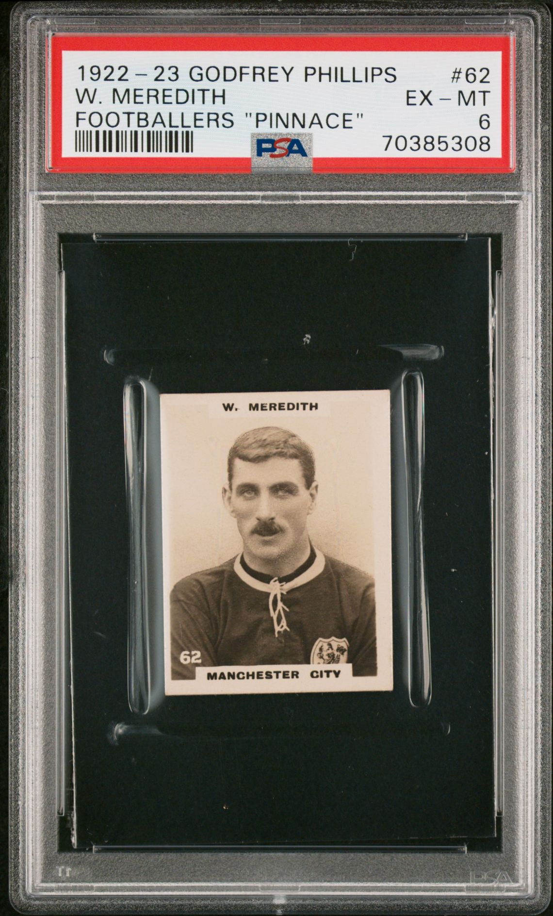 1922 GODFREY PHILLIPS FOOTBALLERS "PINNACE" #62 W. Meredith front