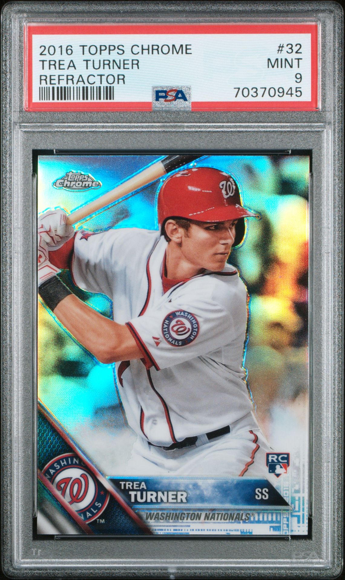 2016 Topps Chrome TOPPS CHROME REFRACTOR #32 Trea Turner front
