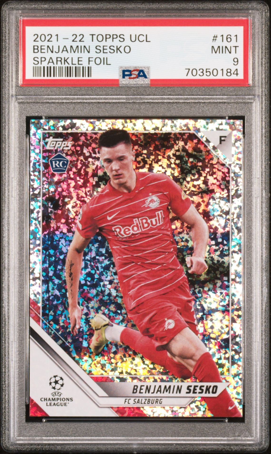 2021-2022 Topps TOPPS UEFA CHAMPIONS LEAGUE SPARKLE FOIL #161 Benjamin Sesko front