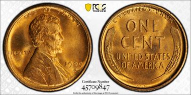1909-S VDB 1C MS66+ RD