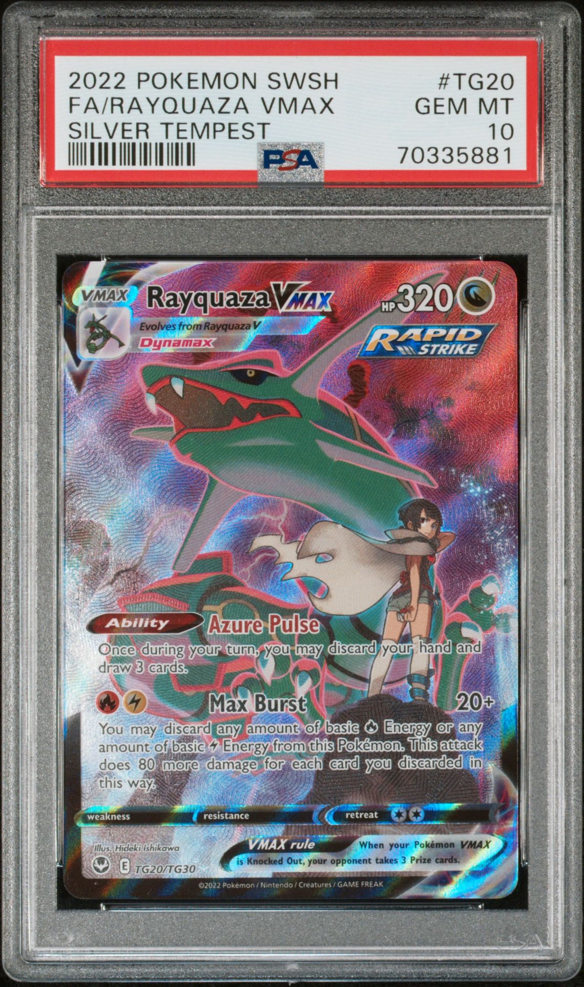 2022 Pokemon #TG20 Fa/Rayquaza Vmax front