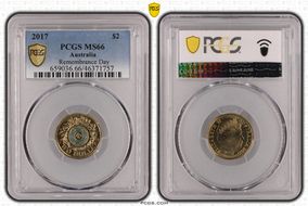 2017 $2 Remembrance Day Colorized MS66