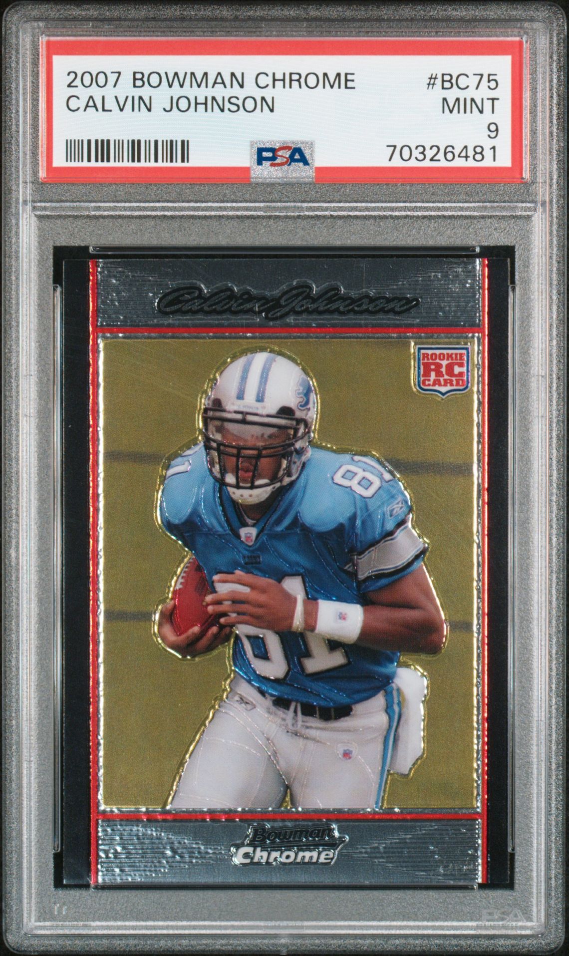 2007 Bowman Chrome BOWMAN CHROME #BC75 Calvin Johnson front