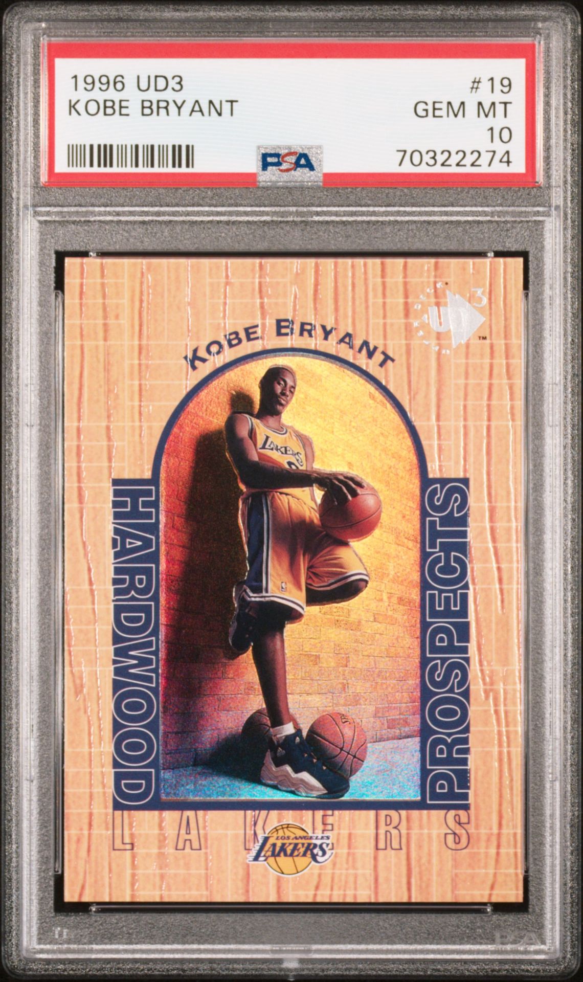 1996 Upper Deck UD3 #19 Kobe Bryant front