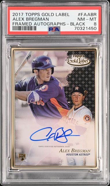 2017 Topps Chrome Alex Bregman Astros Rookie White Jersey PSA 10