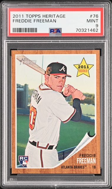 Freddie Freeman Rookie Card 2011 Topps #145 BGS 9.5