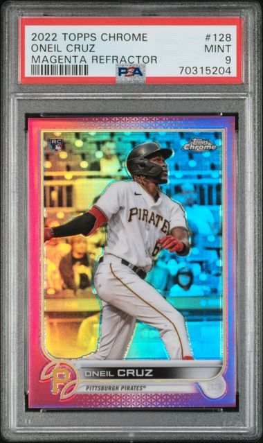 2022 Topps Topps Chrome Refractor Oneil Cruz Magenta front