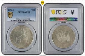 1874-S T$1 AU53
