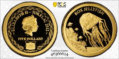 2012 $5 Box Jellyfish PR70DCAM