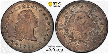1795 $1 Flowing Hair, BB-27 MS61