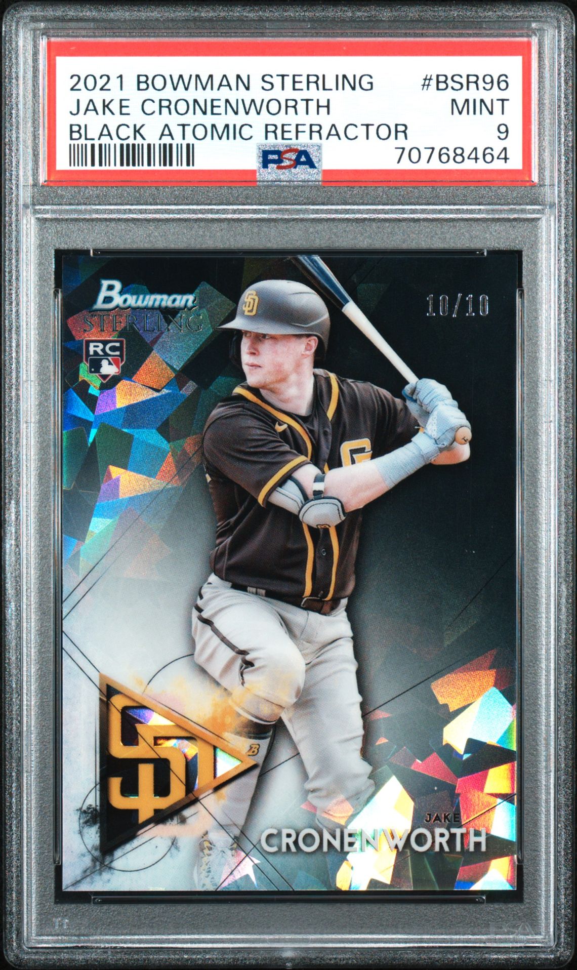 2021 Bowman BOWMAN STERLING BLACK ATOMIC REFRACTOR #BSR96 Jake Cronenworth front