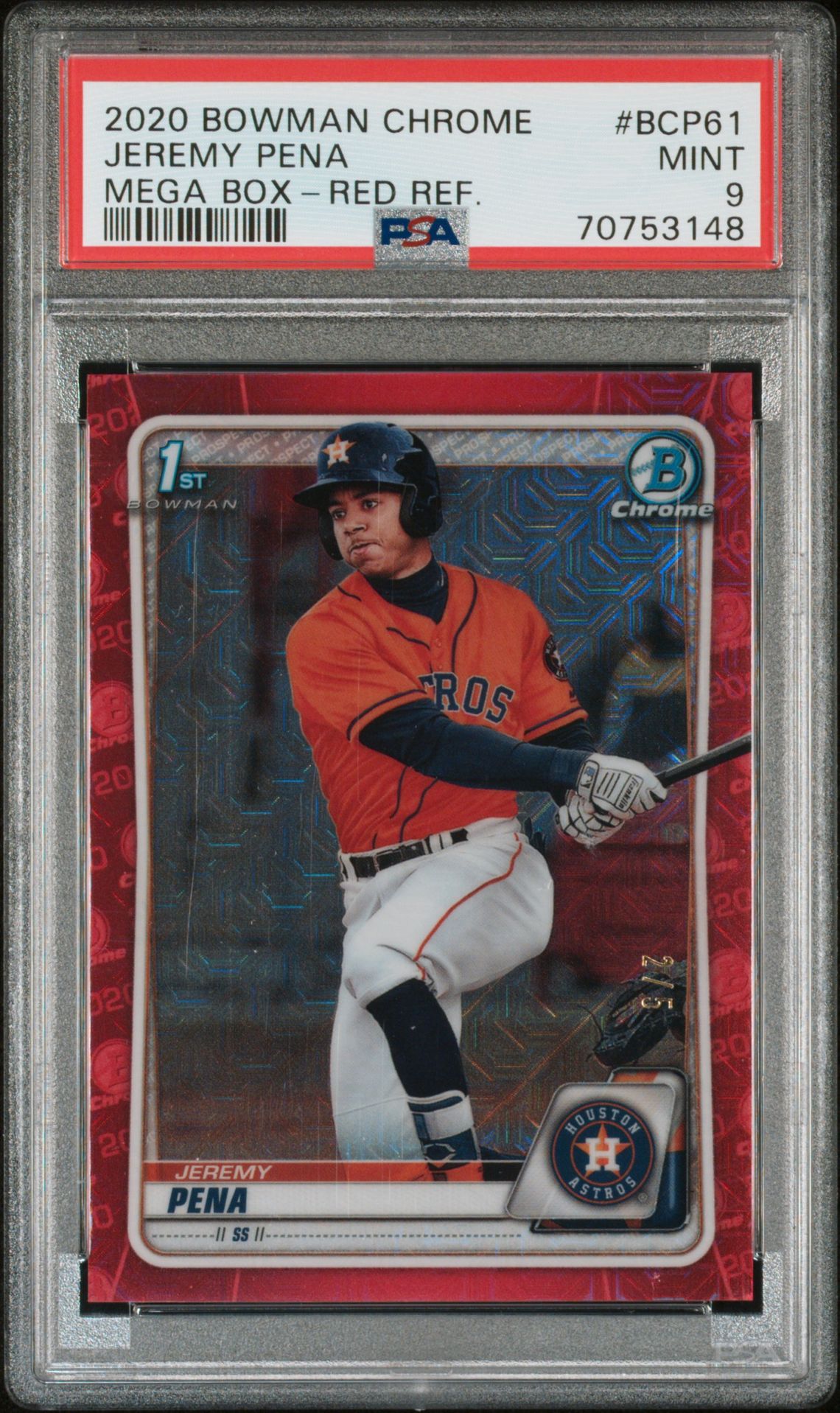 2020 Bowman BOWMAN CHROME MEGA BOX RED REF. #BCP61 Jeremy Pena front
