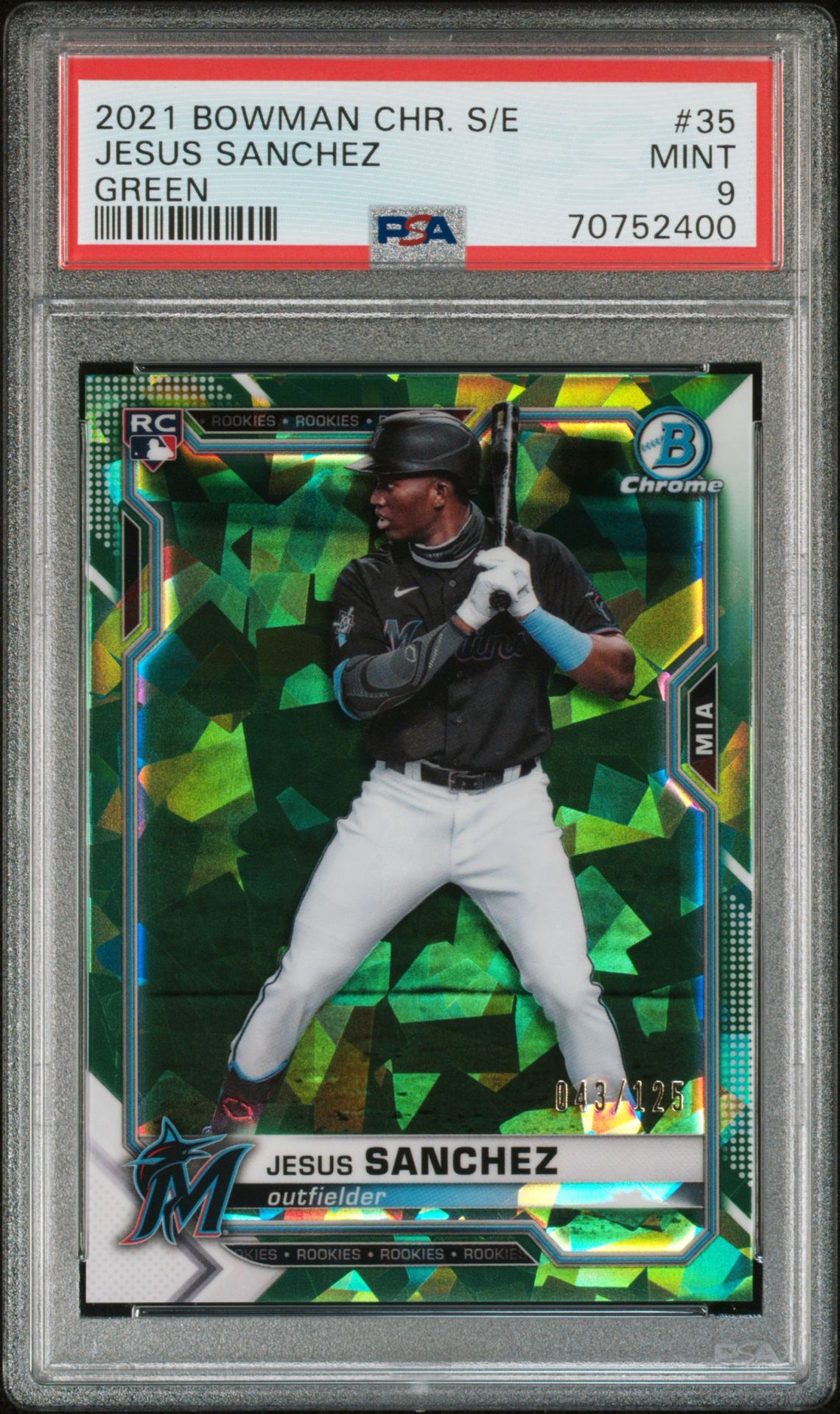 2021 Bowman BOWMAN CHROME SAPPHIRE EDITION GREEN #35 Jesus Sanchez front