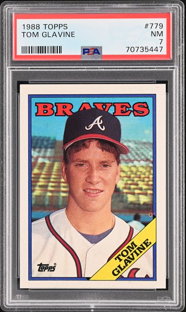 1988 Topps #779 Tom Glavine Rookie Card - PSA NM 7 on Goldin Auctions