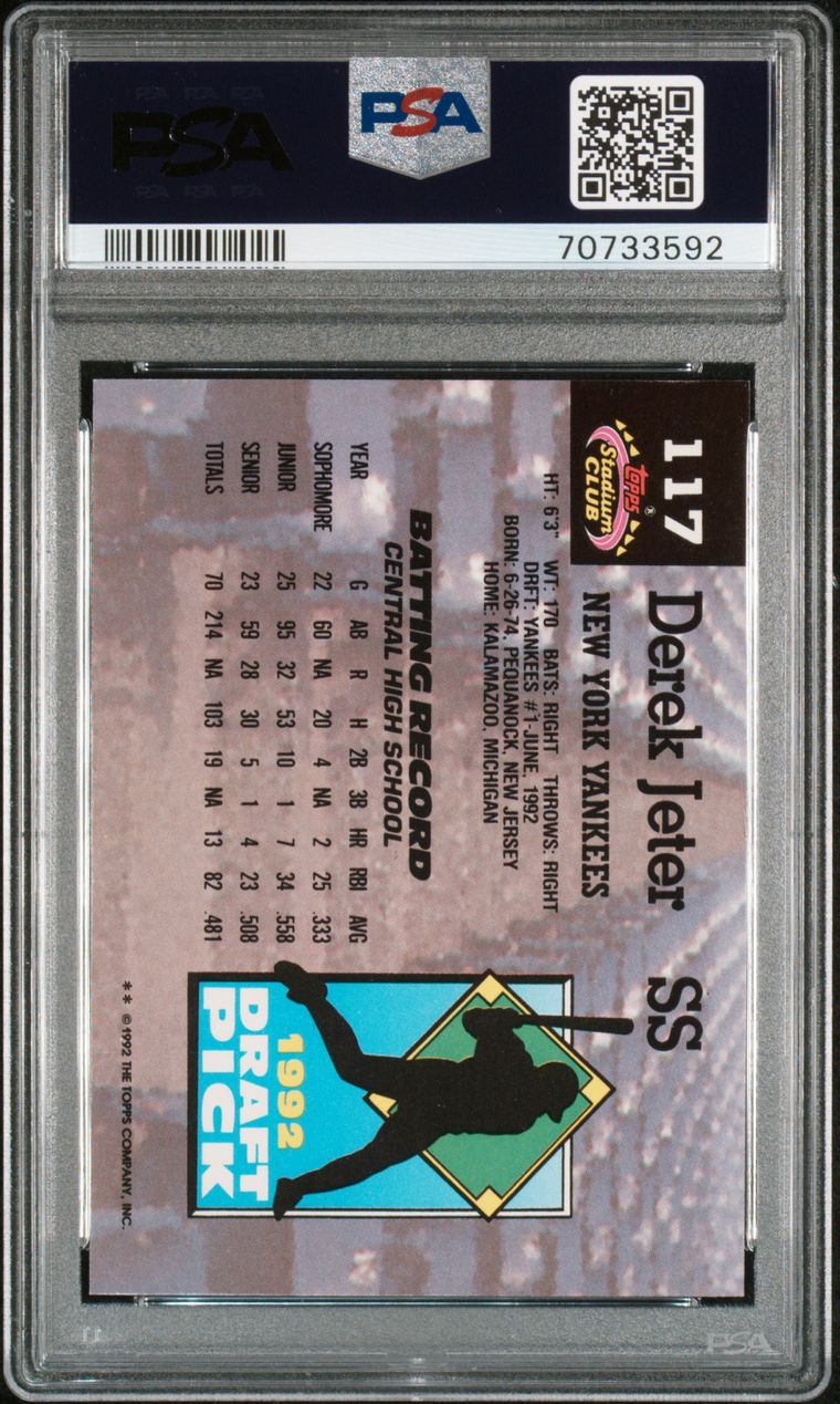 1997 Pinnacle Derek Jeter Away Jersey Die-Cut Yankees