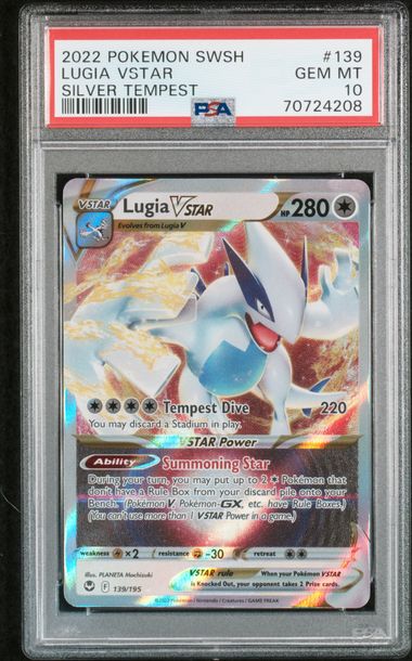 2022 Pokemon Sword & Shield Silver Tempest Lugia Vstar #139 (Silver Tempest) Gem Mt 10 front