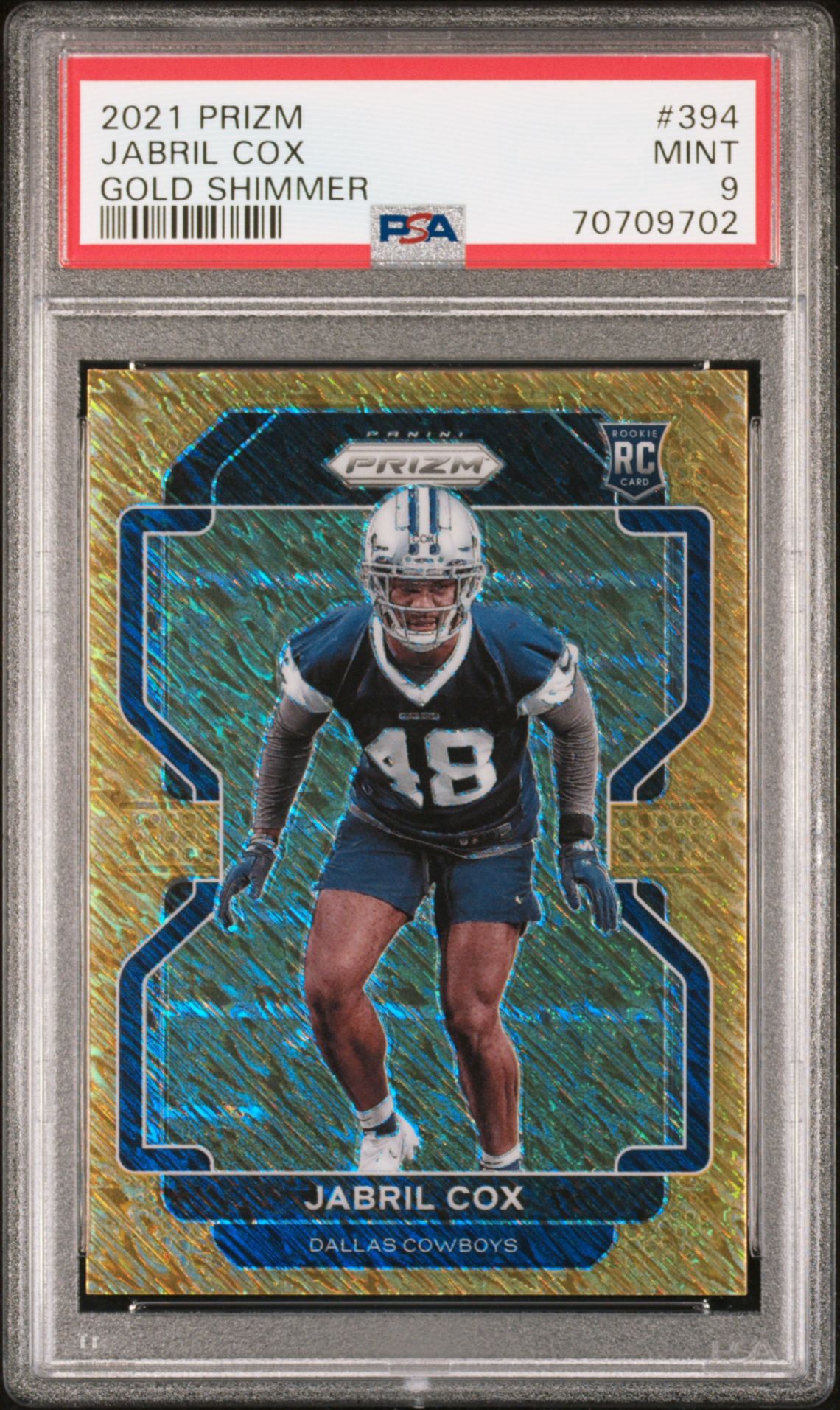 2021 Panini PANINI PRIZM GOLD SHIMMER #394 Jabril Cox front