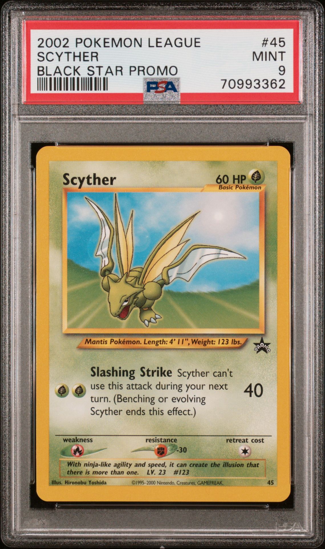 2002 Pokemon POKEMON LEAGUE PROMO BLACK STAR BLACK STAR PROMO #45 Scyther front