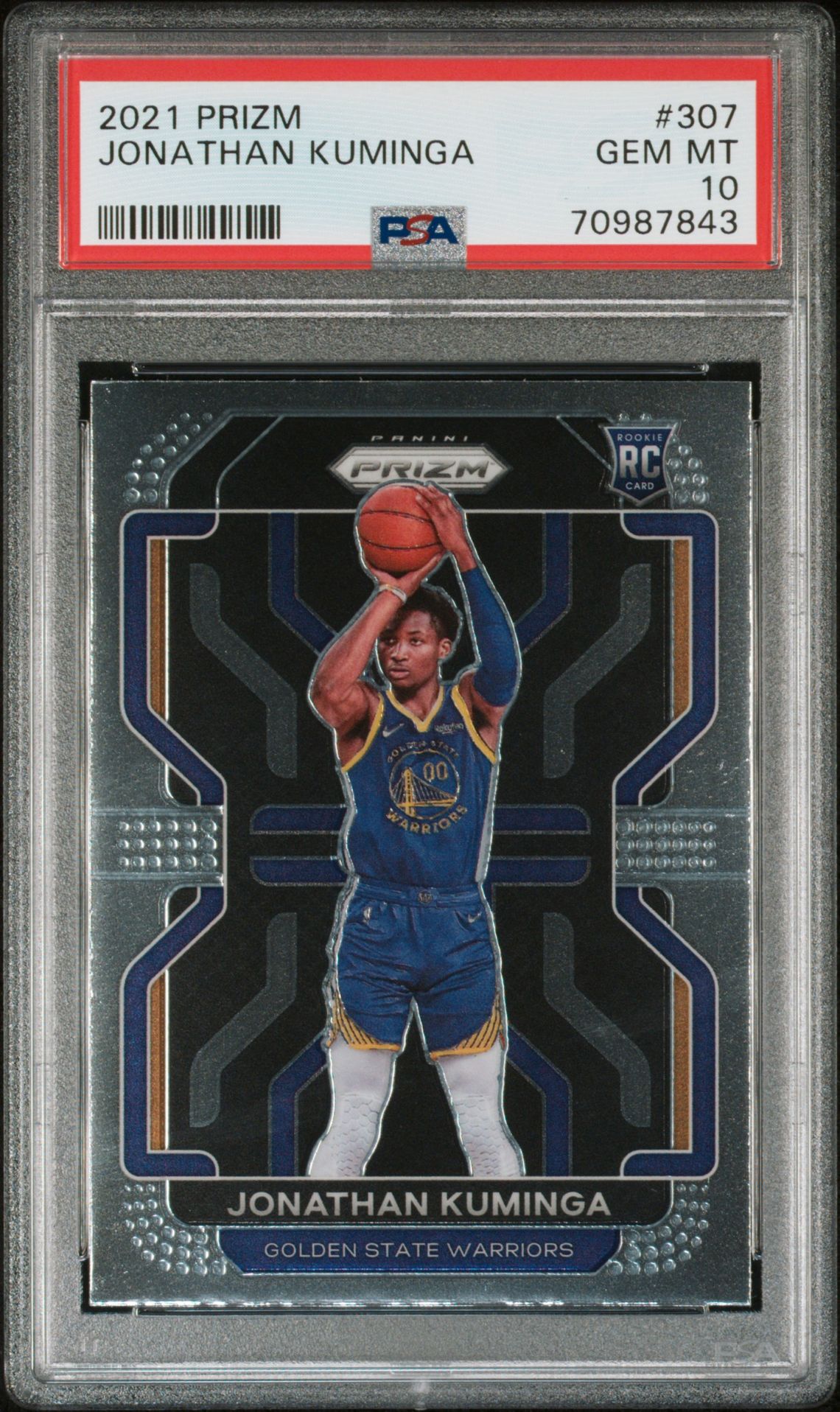 2021 Panini PANINI PRIZM Green #307 Jonathan Kuminga front