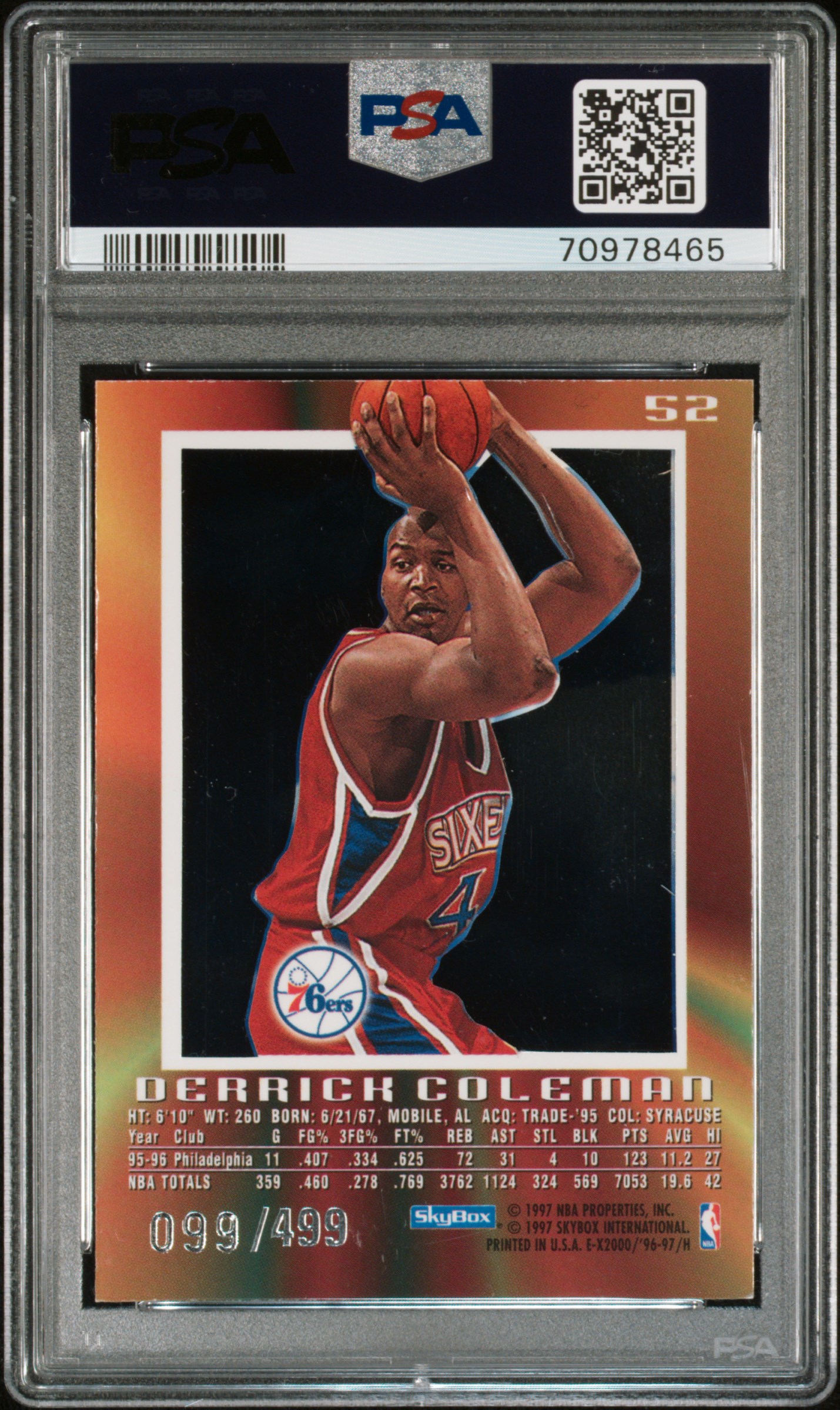Basketball - 1996-97 Skybox E-X2000 Credentials: Ex