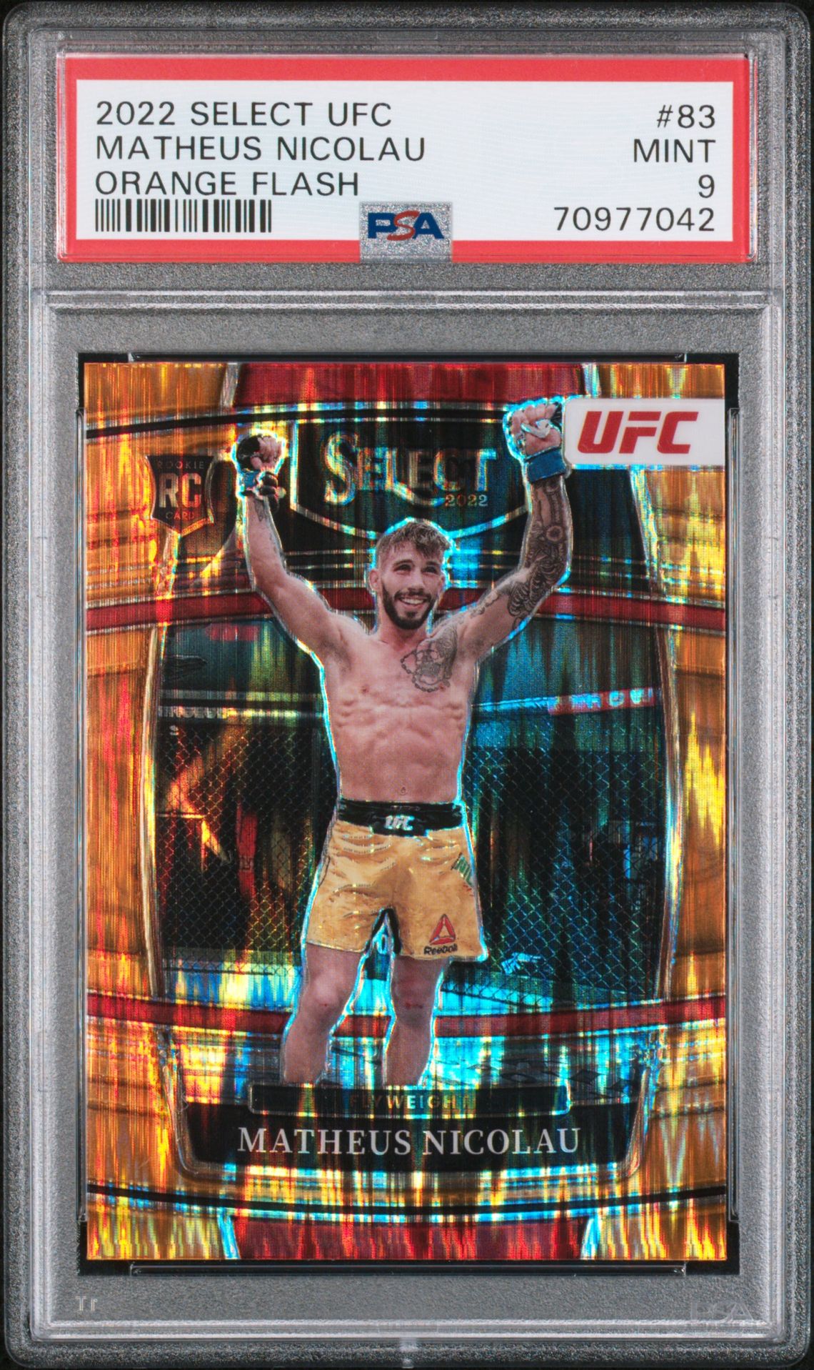 2022 Panini PANINI SELECT UFC Orange #83 Matheus Nicolau front