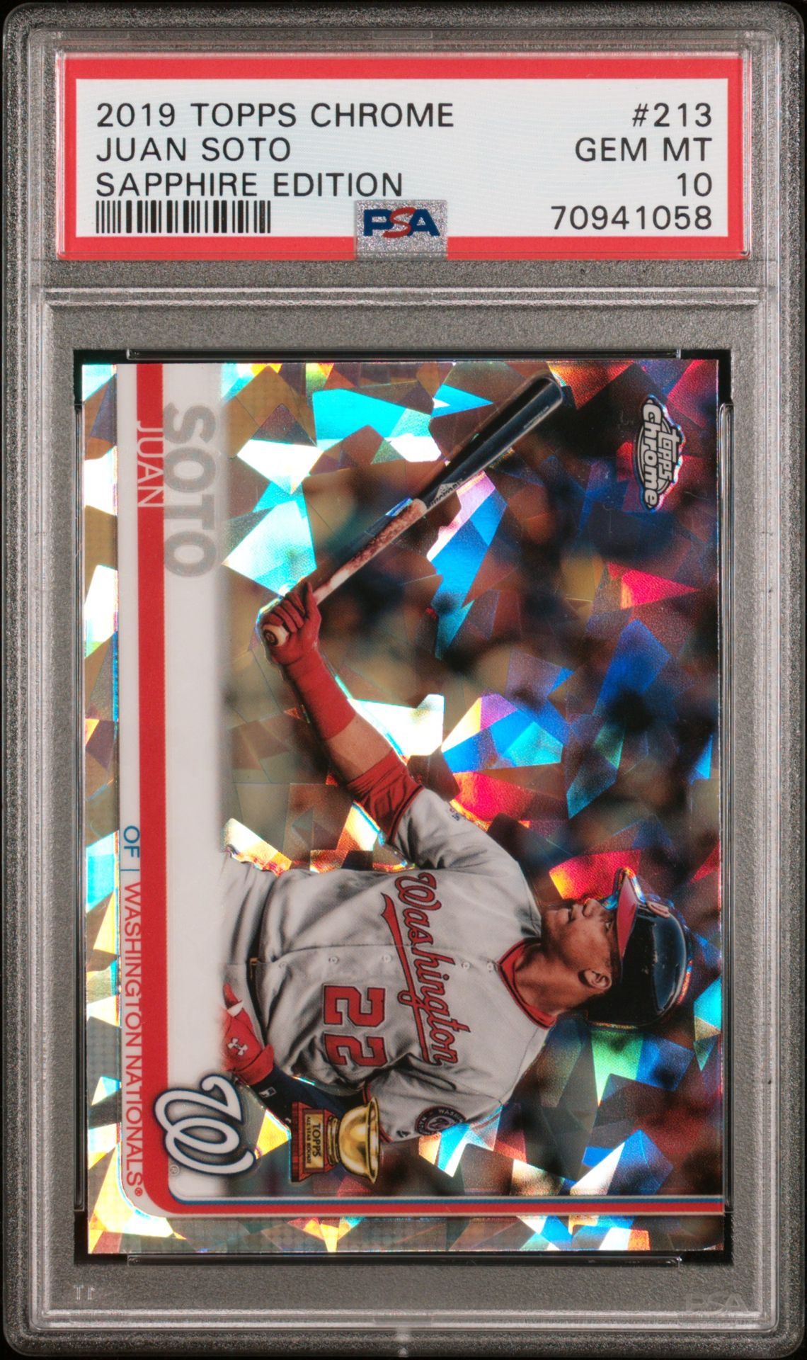 2019 Topps TOPPS CHROME SAPPHIRE EDITION #213 Juan Soto front