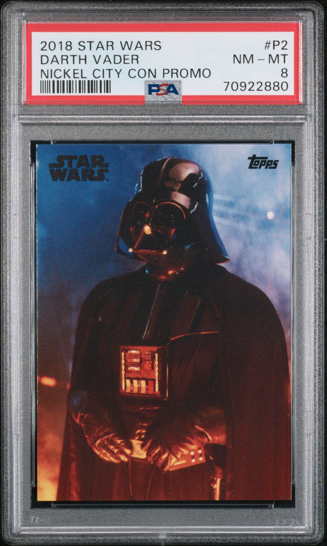 2018 Star Wars TOPPS STAR WARS NICKEL CITY CON PROMO #P2 Darth Vader front