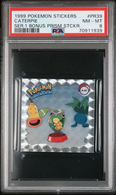1999 Pokemon Stickers Series 1 Bonus Prism Stickers #PR39