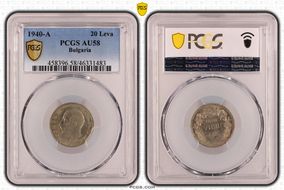 1940-A 20 Leva KM-47 AU58