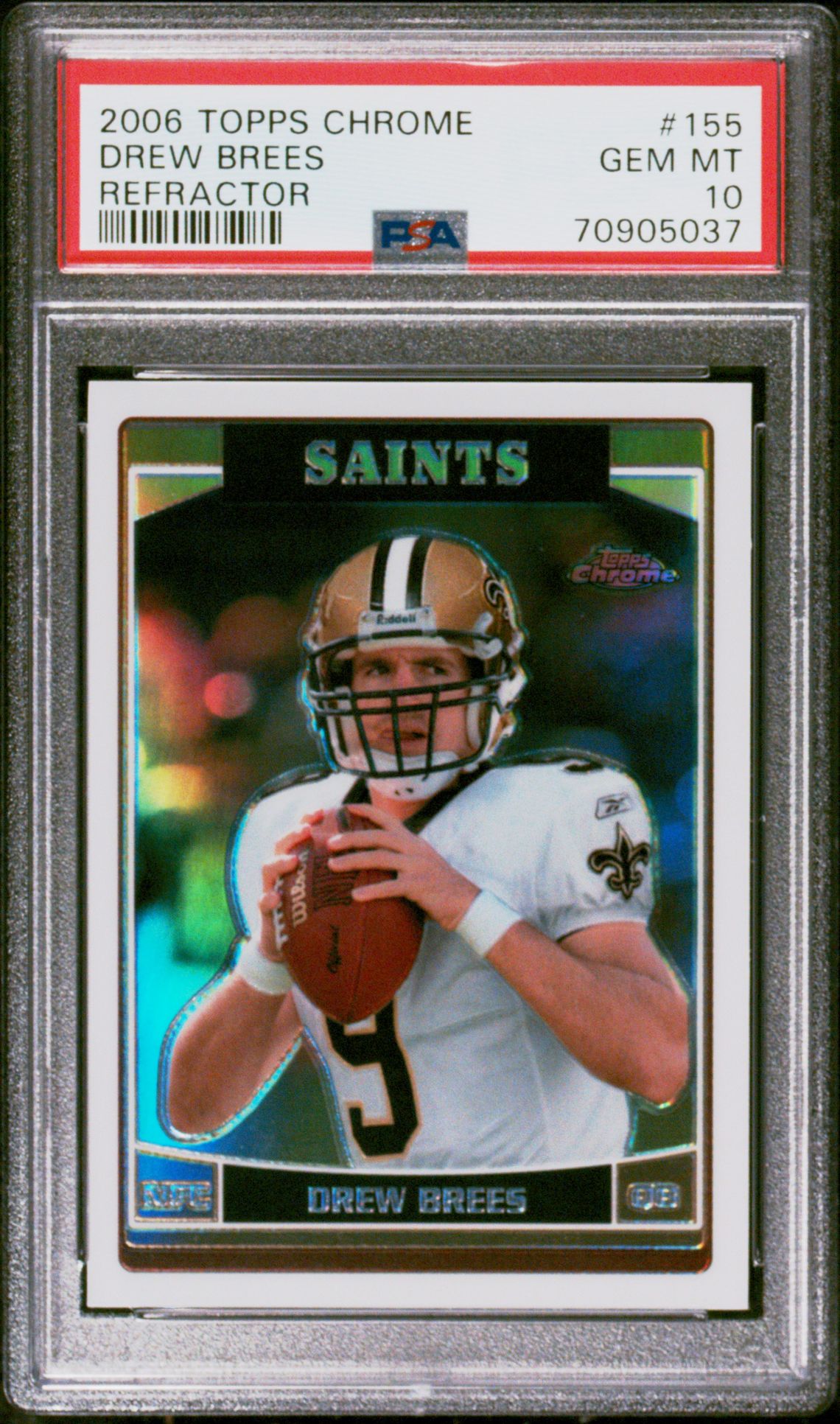 2006 Topps TOPPS CHROME Refractor #155 Drew Brees front