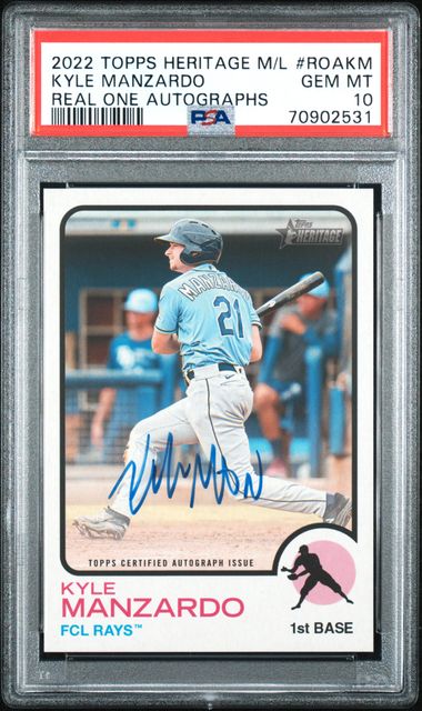 2022 Topps Topps Heritage #ROA-KM Kyle Manzardo Minor front