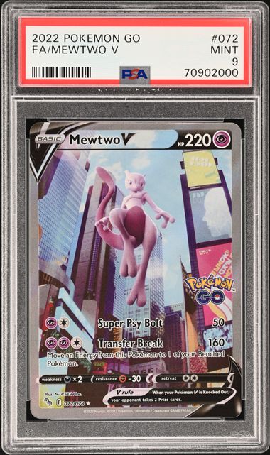 2022 Pokemon Go Japanese #073 Full Art/Mewtwo V PSA 9 on Goldin Marketplace