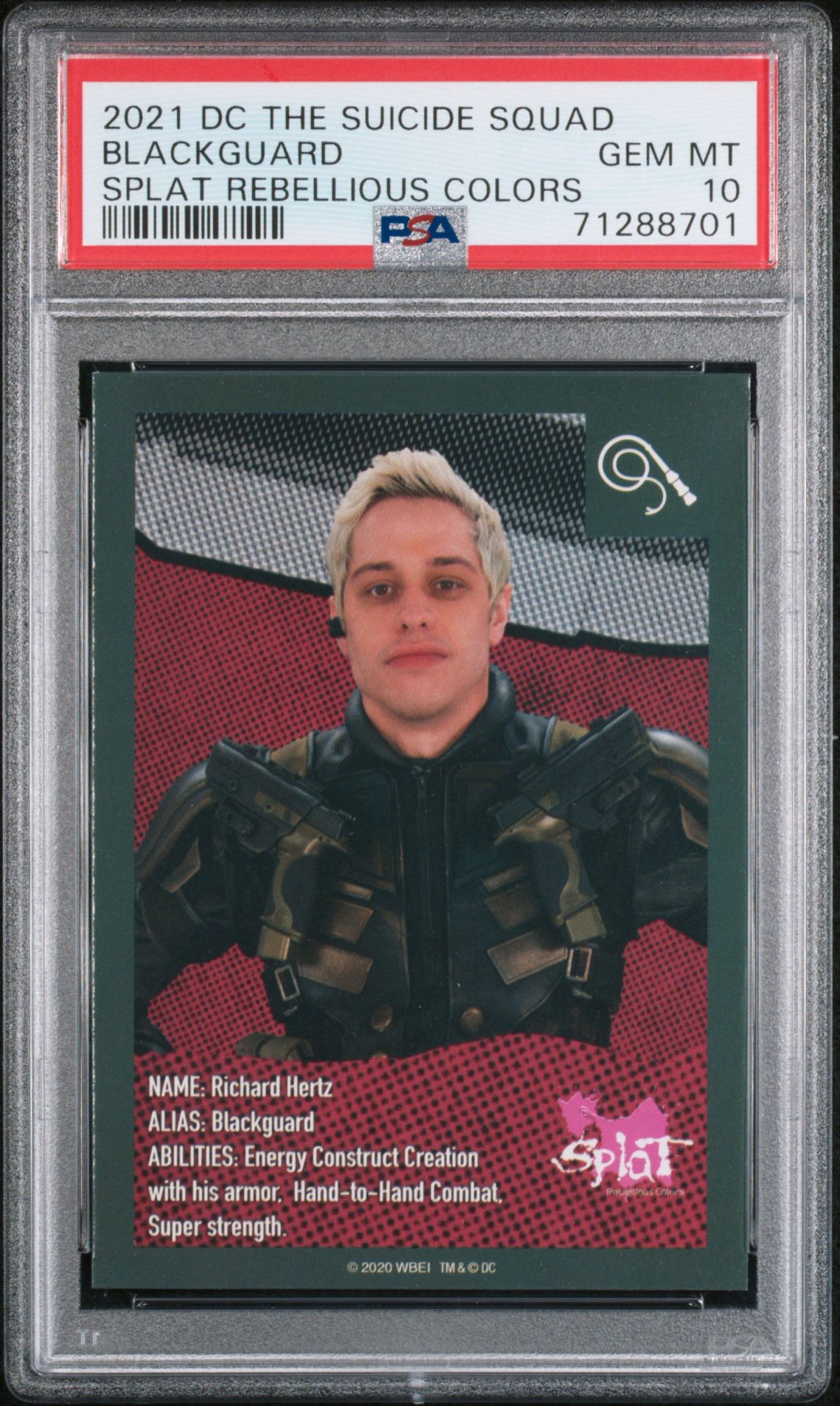 2021 DC THE SUICIDE SQUAD SPLAT REBELLIOUS COLORS Blackguard front