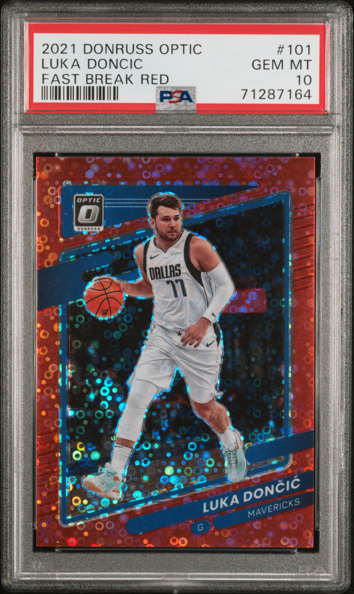2021 #101 Luka Doncic PSA 10 Panini Donruss Optic