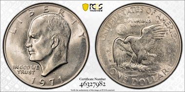 1971-D $1 AU58