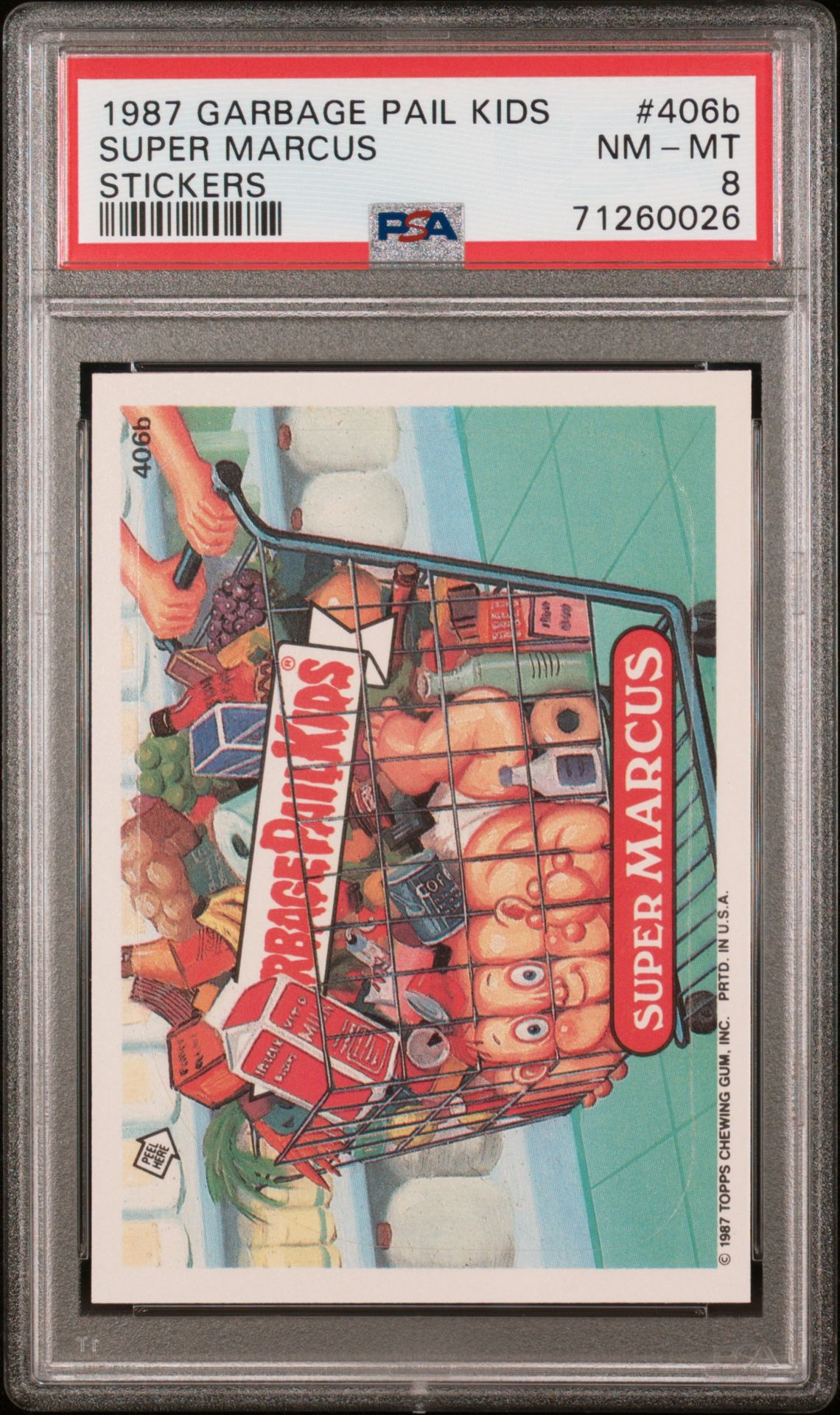 1987 Topps GARBAGE PAIL KIDS STICKERS #406B Super Marcus front