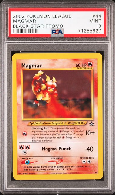 2002 Pokemon League Promo Black Star #44 Magmar PSA 9 on Goldin