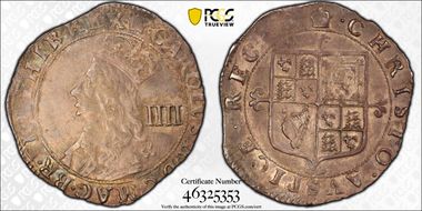 (1660-62) 4D S-3324 Third Issue AU55
