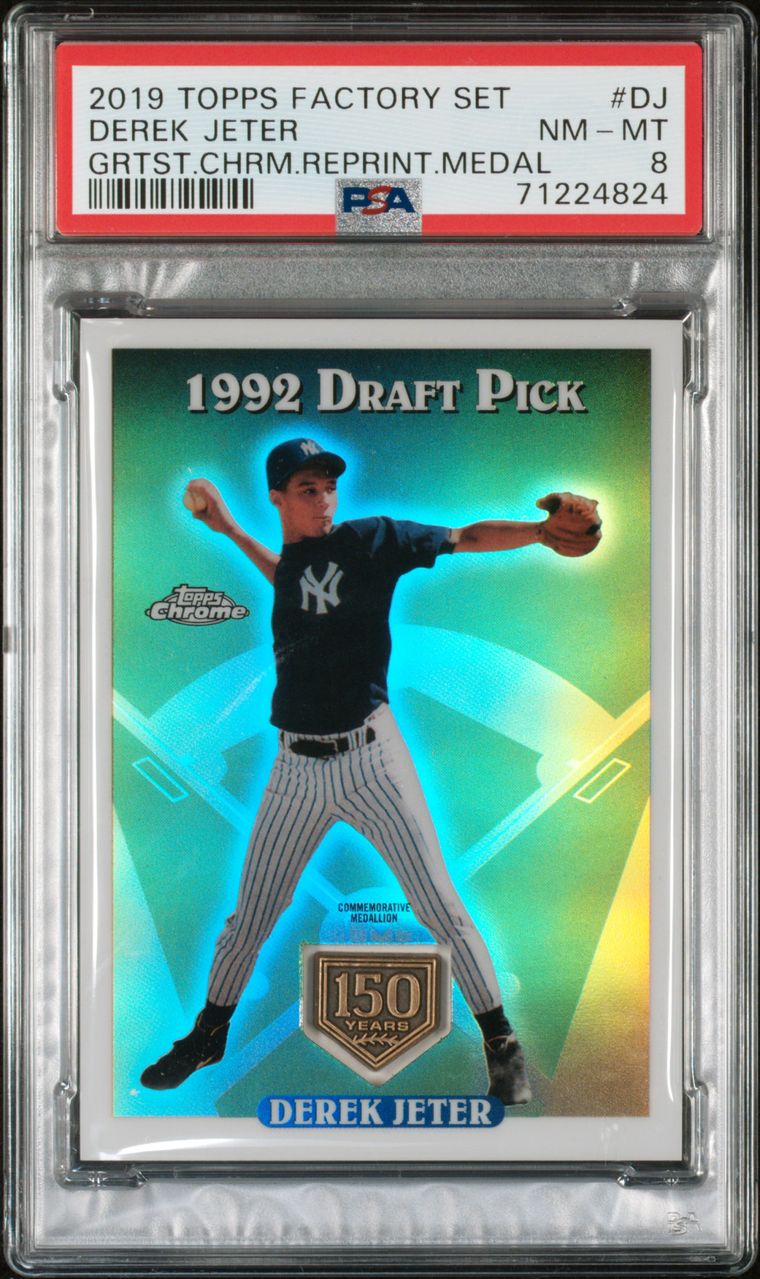 2006 Topps Reprint #98 DEREK JETER 1992 Draft Pick - GSA 10