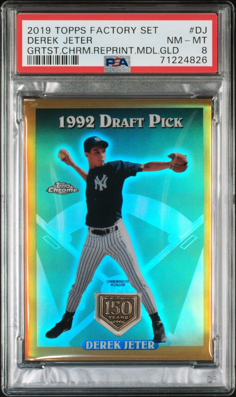 2006 Topps Reprint #98 DEREK JETER 1992 Draft Pick - GSA 10