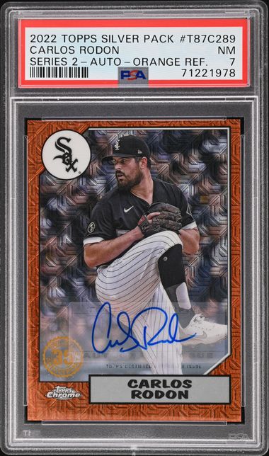 2022 Topps Silver Pack 1987 Chrome Promo Series 2 Autograph Orange