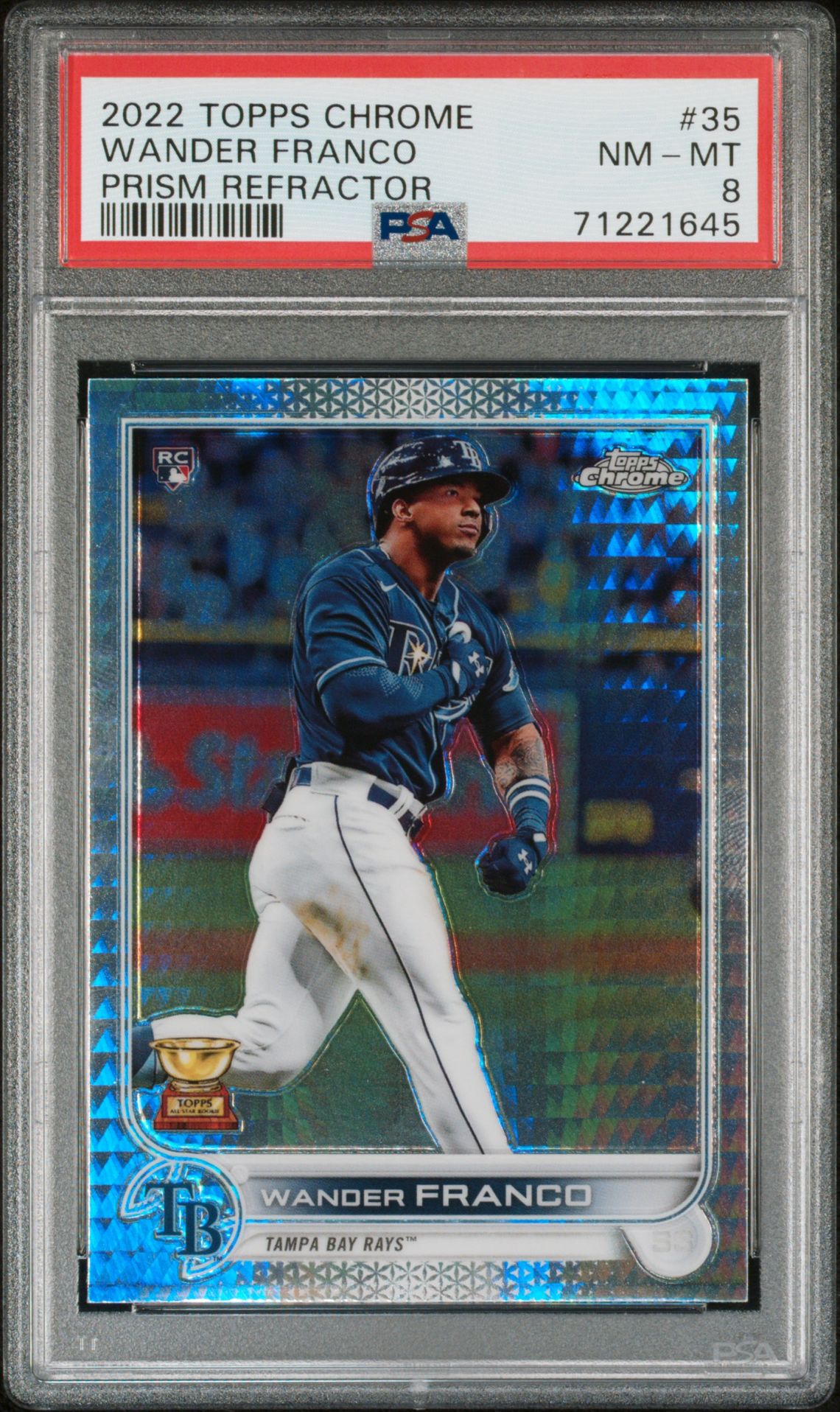 2022 Topps TOPPS CHROME PRISM REFRACTOR #35 Wander Franco front