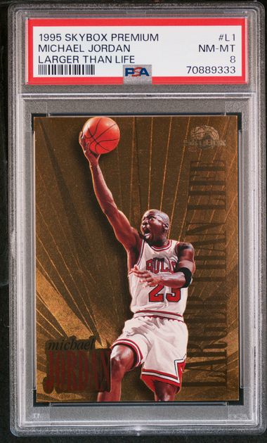 1995-96 SkyBox Premium Larger Than Life #L1 Michael Jordan – PSA