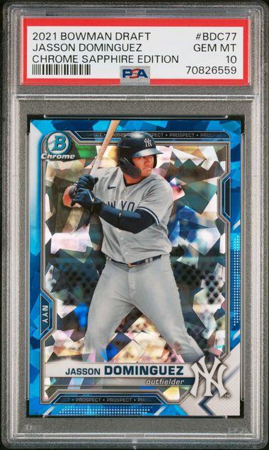 2021 Bowman Draft Chrome Sapphire Edition #BDC77 Jasson Dominguez