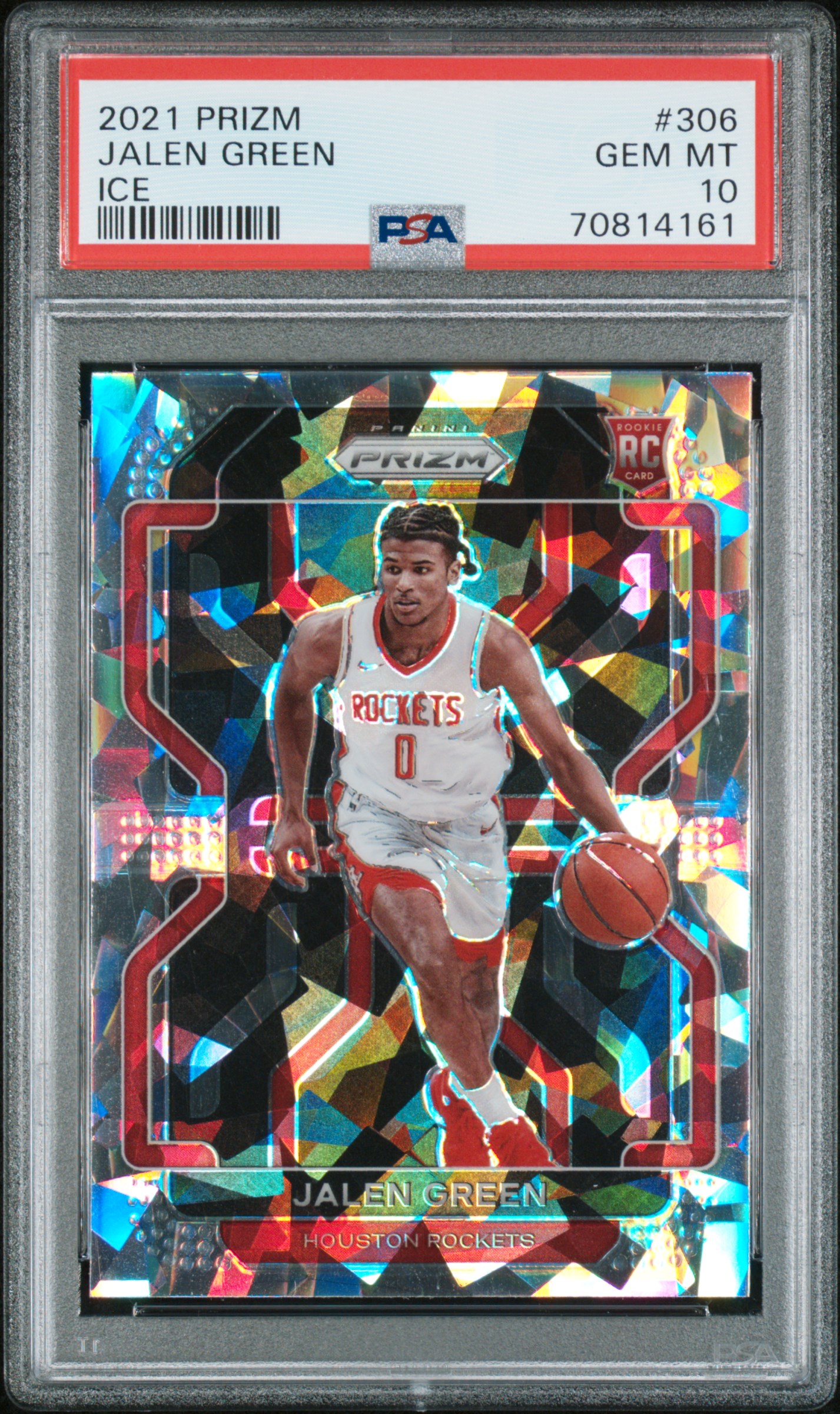 2021 Panini Prizm Jalen Green #306 (Ice) Gem Mt 10 front