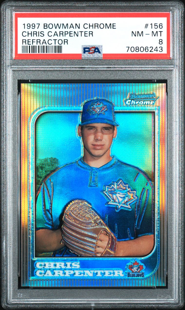 Chris Carpenter 2006 Topps Bowman Sterling Jersey Swatch Refractor 027/199  #BS-CC St. Louis Cardinals