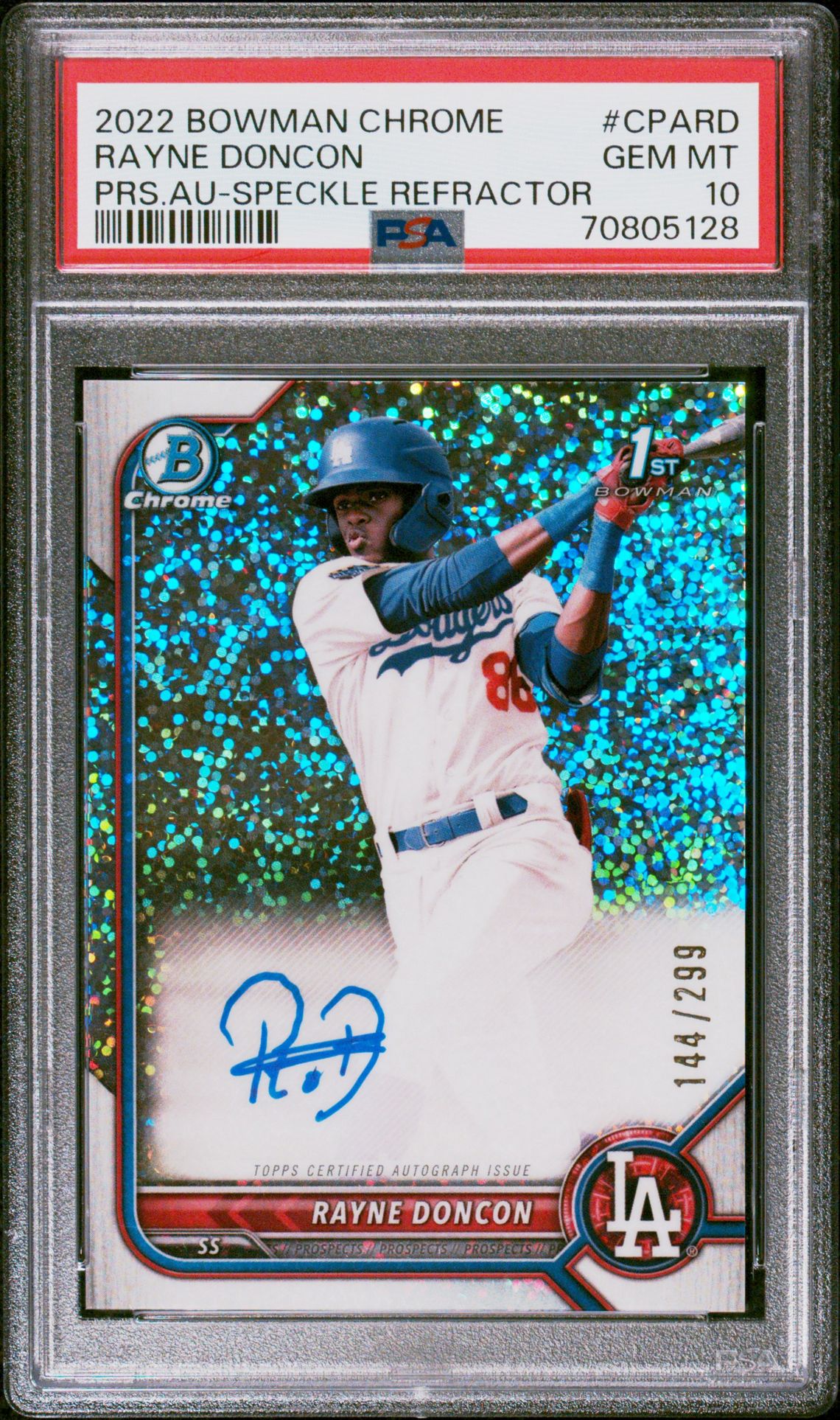 2022 Bowman BOWMAN CHROME PROSPECT AUTOGRAPHS Refractor #CPARD Rayne Doncon front