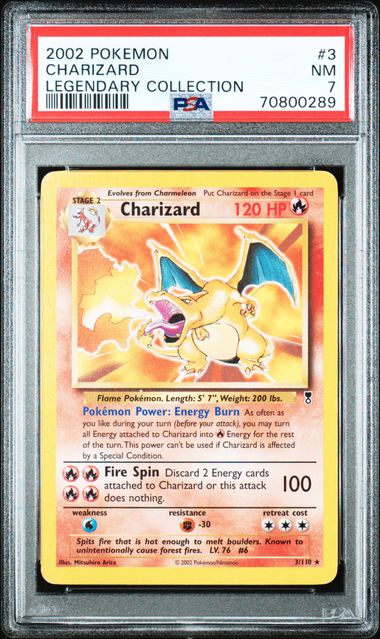 2002 POKEMON LEGENDARY COLLECTION #3 CHARIZARD LEGENDARY COLLECTION (PSA 7) (PSA 7) – 70800289