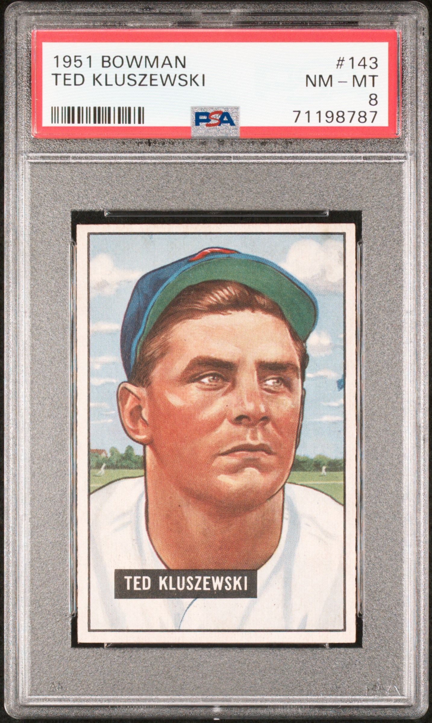 1951 Bowman #143 Ted Kluszewski - PSA NM-MT 8